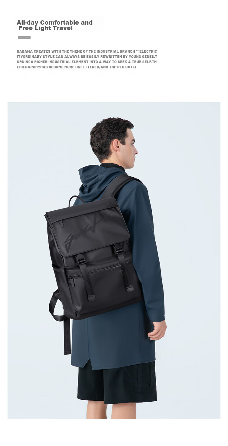 GOLF Backpack for Men And Women, Travel Laptop Bag 15.6/16 Inch, Student Bookbag with Flip Cover, Contrasting Colors, Business Trip Backpack 11