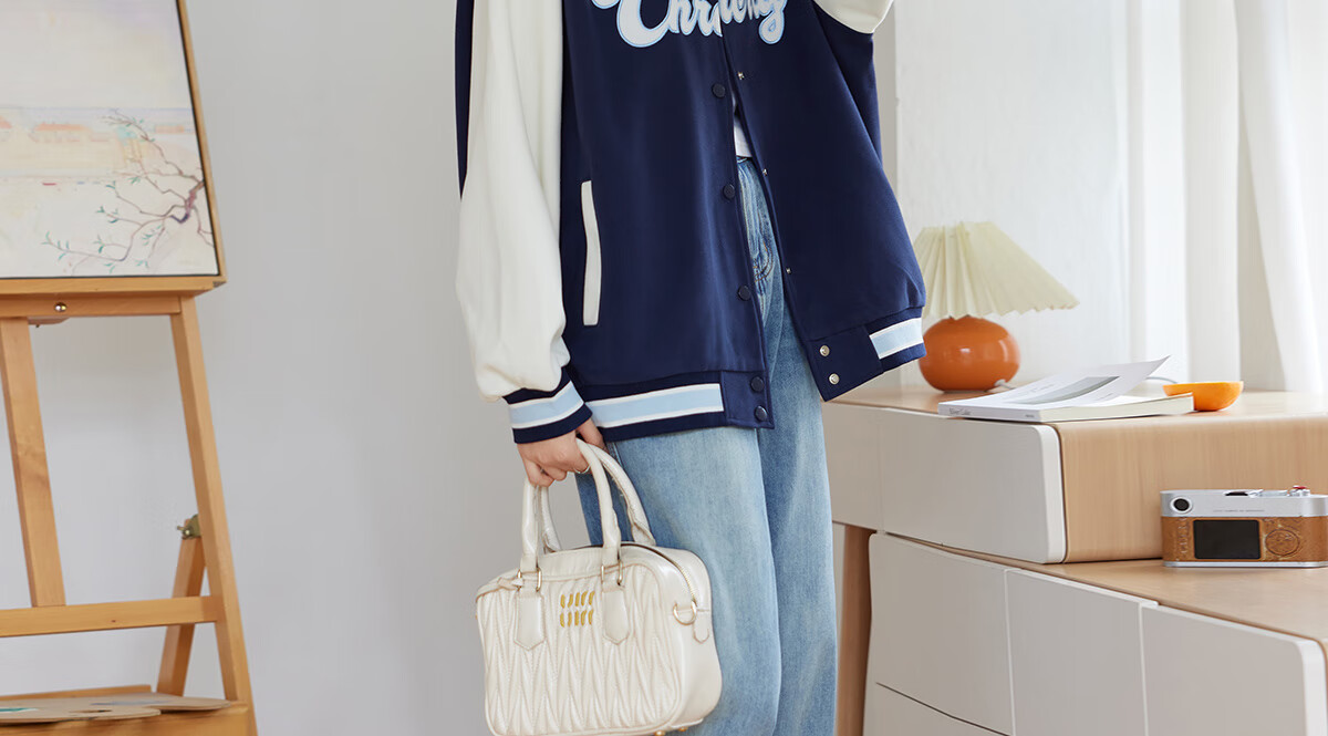 Halo Queen Women's Sweatshirt Jacket, Spring And Autumn Letter Baseball Shirt, Fashionable Casual Sports Top, New Product H143U2001 43