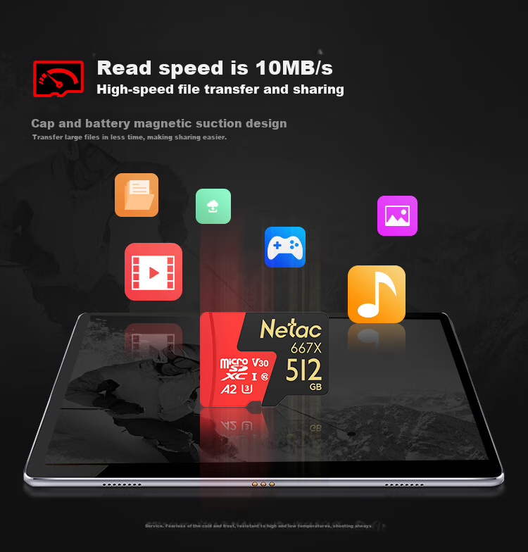Netac 512GB TF (MicroSD) Memory Card, U3 A2 4K Ultra PRO Edition, Compatible with DJI Action Cameras And GoPro Memory Cards, Read Speed 160MB/s 3