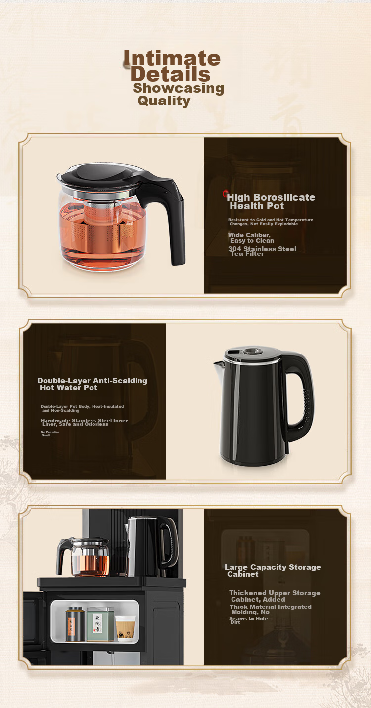 MeiLing Smart Voice Tea Bar Machine Home Multifunction Remote Control Bottom Placement One-Key Temperature Selection Touch Screen Full Chain Antibacterial Hot and Cold Water Dispenser MY-DA6501B 14