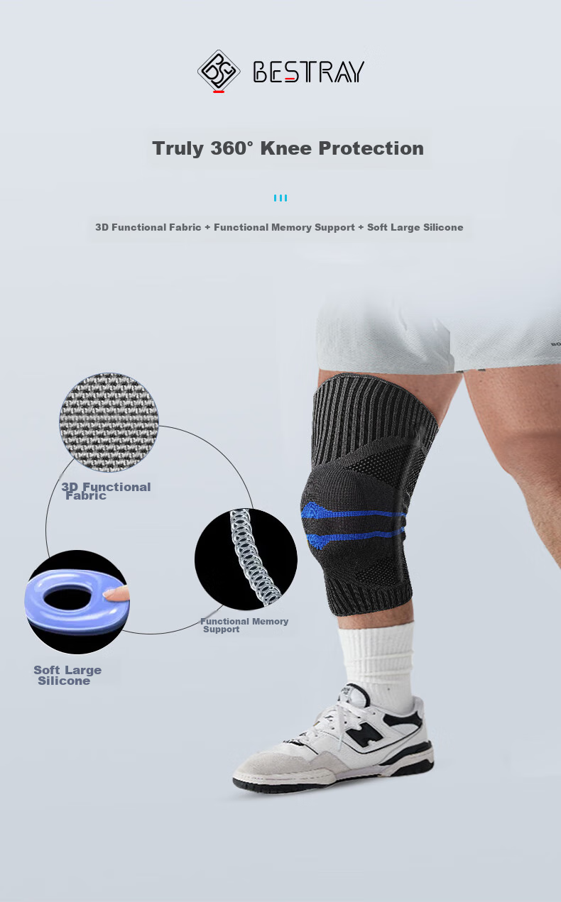 Bestray Large Size Knee Pads for Overweight Men And Women, Extra Thick Sports Knee Brace for 300 Lbs Leg Protection for Running 8