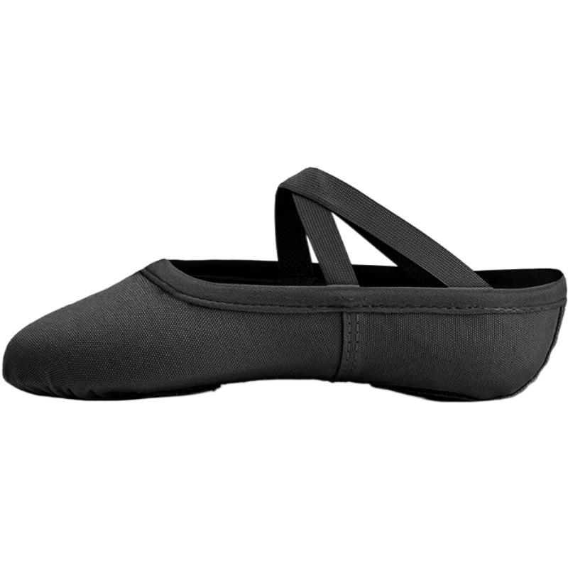 Sansha Ballet Practice Shoes, Adult Dance Shoes for Women, Soft Sole, Slip-On, Cat Paw Shoes, Exam Shoes NO.86, Black, Size 36