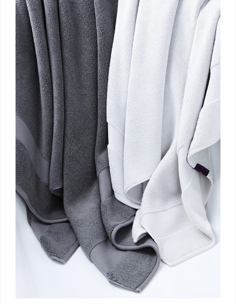 Amarelle ZM01 High-End Hotel Skin-Friendly Flexible Class A Twisted-Free Bamboo Cotton Large Bath Towel, Light Gray, 85*175cm 1