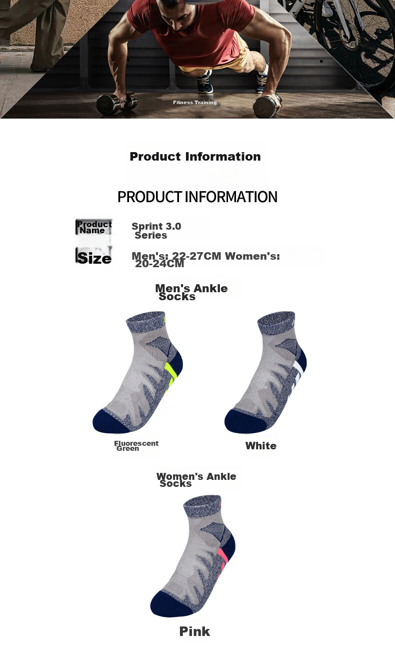 ALPINT MOUNTAIN Ermont CoolMax Professional Running Socks for Men, Hiking Socks, Short Sports Socks 8