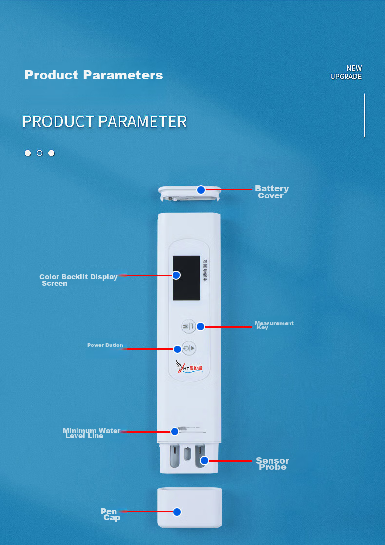 YHT High-Precision Water Quality Tester YHT310 Pen-Type Household Pure Tap Water TDS Conductivity Meter Test Pe 12