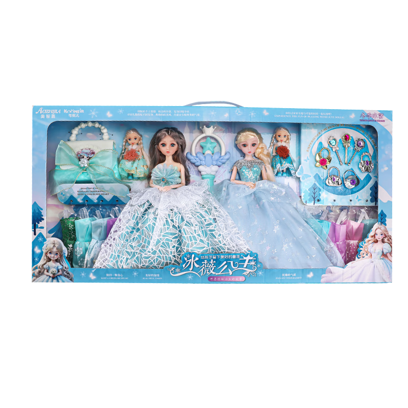 AoZhiJia Doll Dress-Up Toy for Girls Aged 3-6, Princess House Playset with Handbag Set, Birthday Gift