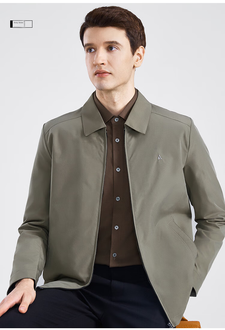 FIRS Executive Jacket for Men, Lapel Collar, Business Casual, Embroidered, Wear-Resistant, Windproof, Retro Cotton Feel, Cadre Clothing, Outerwear for Me 16
