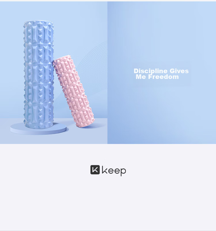 Keep Foam Roller Spiky Massage Stick Muscle Relaxation Leg Massage Roller Yoga Stick Fitness Equipment Mint Green 15