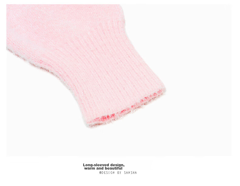 Sansha Children's Dance Warm-Up Top for Girls, Knitted Practice Ballet Dance Costume KT4030, Pink, S-M 15