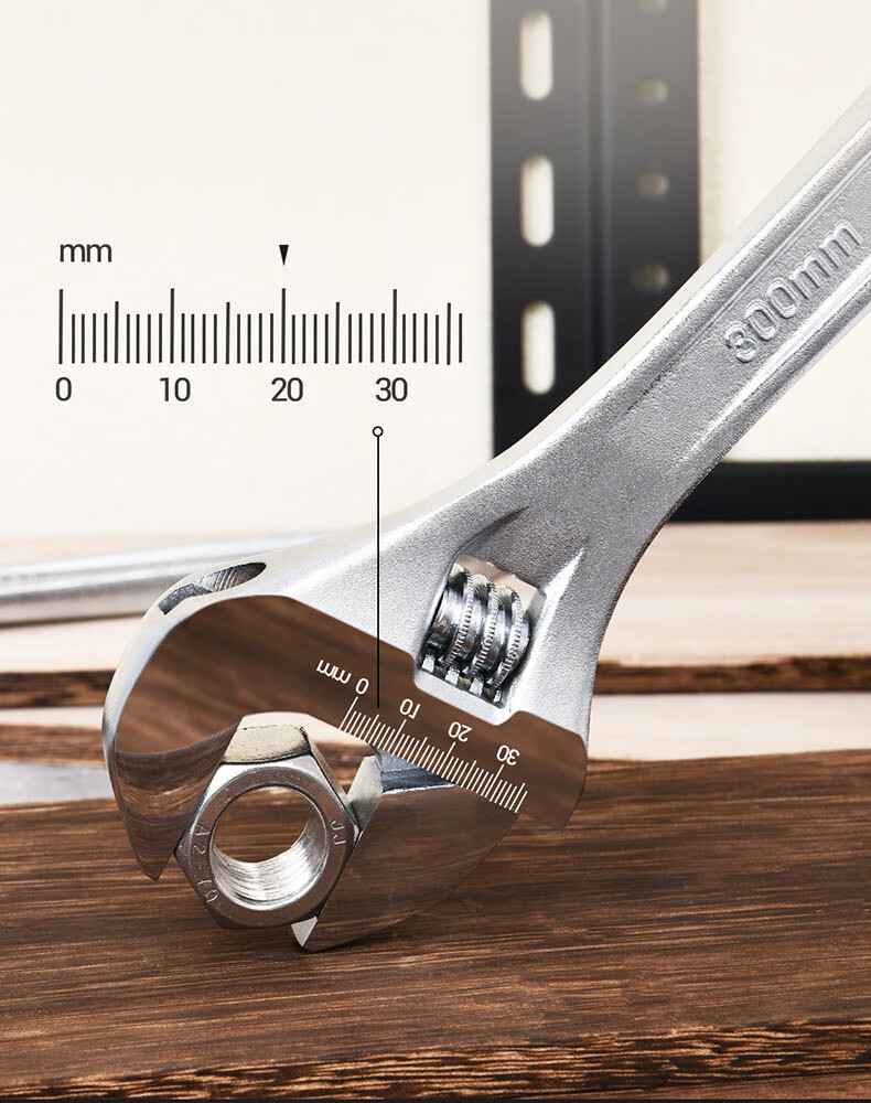 DELIGONGJU Light Handle Adjustable Wrench (Silver), 10 Inches, DL010A (Random Delivery of New And Old Items) 6
