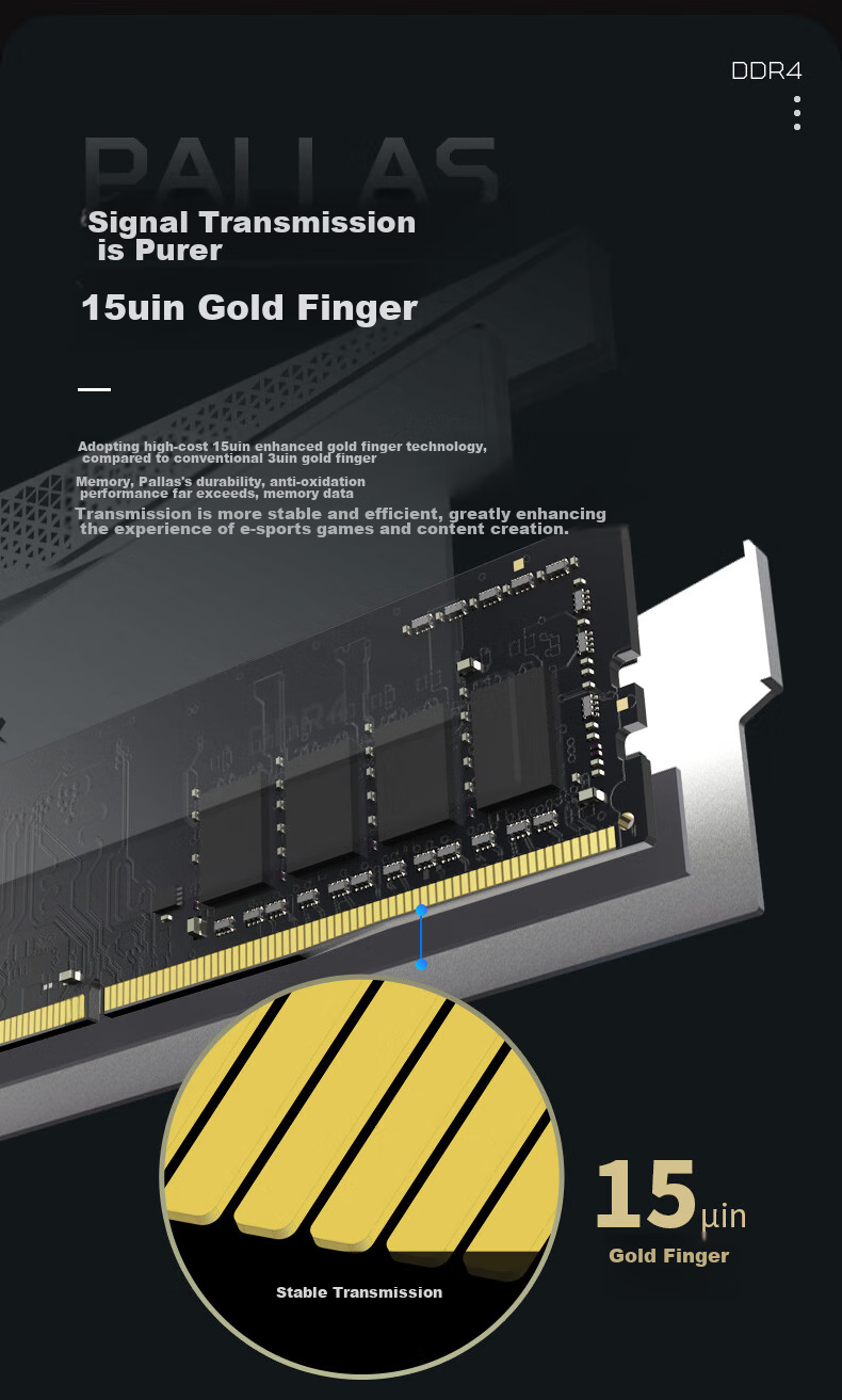 PREDATOR 32GB (16GB×2) Kit, DDR4 3600MHz, Desktop Memory Module, Pallas Series (C18), Black, Hynix CJR 7