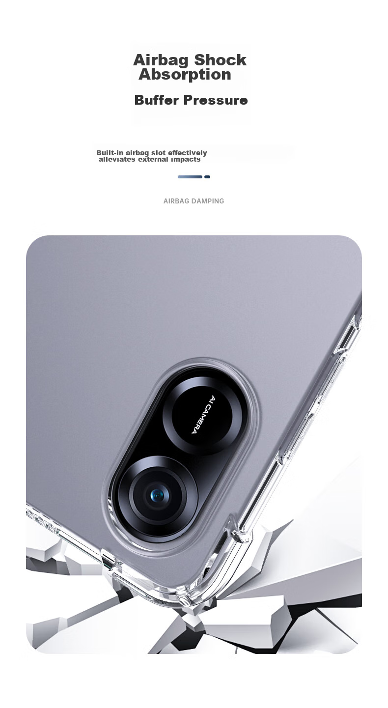 BIAZE Compatible with Honor X10 Pro/X9 Pro 2026/25 Protective Case, Honor Tablet 11.5-Inch, Shockproof TPU Corner Protection Cover PB563-Transparent White 5