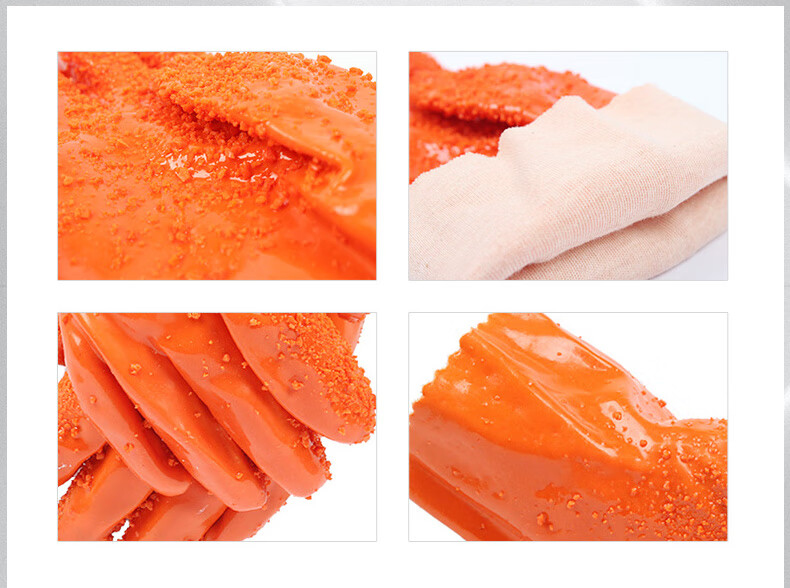 Dongya 806 PVC Coated Gloves, Non-Slip, Wear-Resistant, Oil-Resistant, Weak Acid And Alkali Resistant, Corrosion-Resistant, Protective Rubber Gloves XL 11