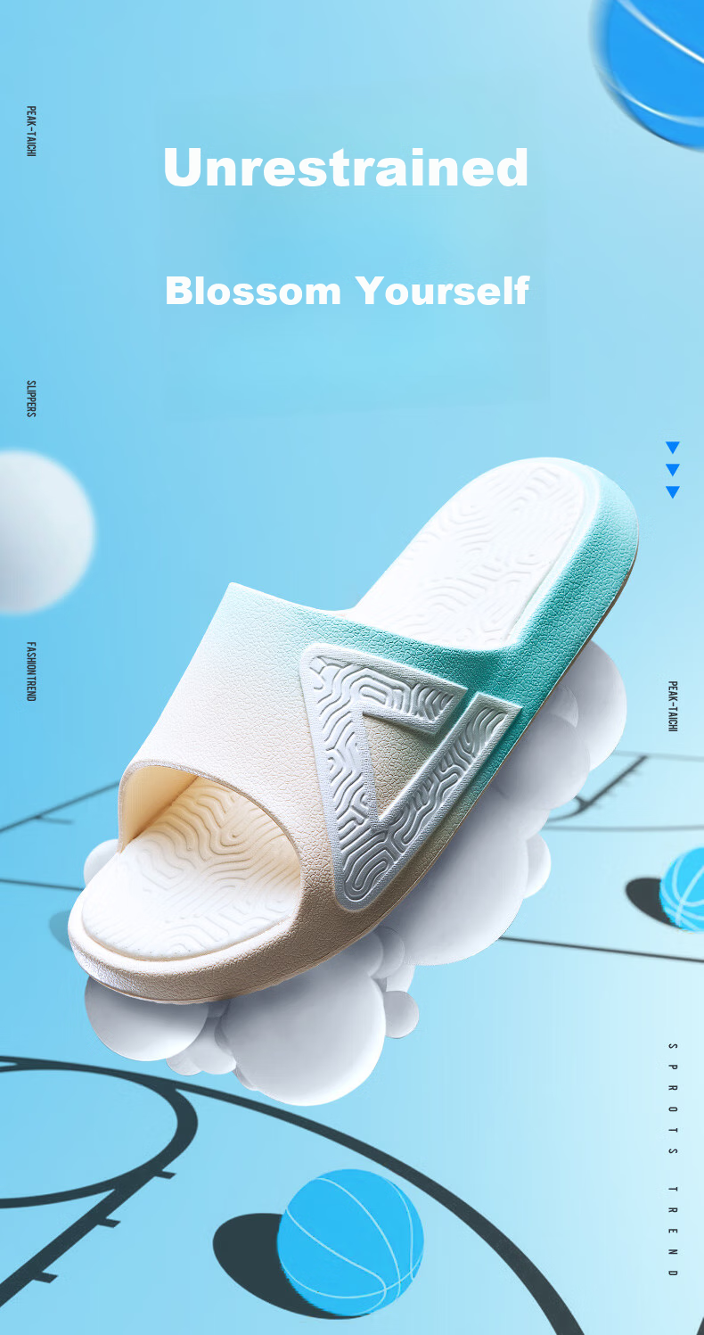 PEAK Taiji Men's Summer Sports Fashion Sandals, Comfortable Outdoor Soft Elastic Height-Increasing Beach Slippers DL410517 1