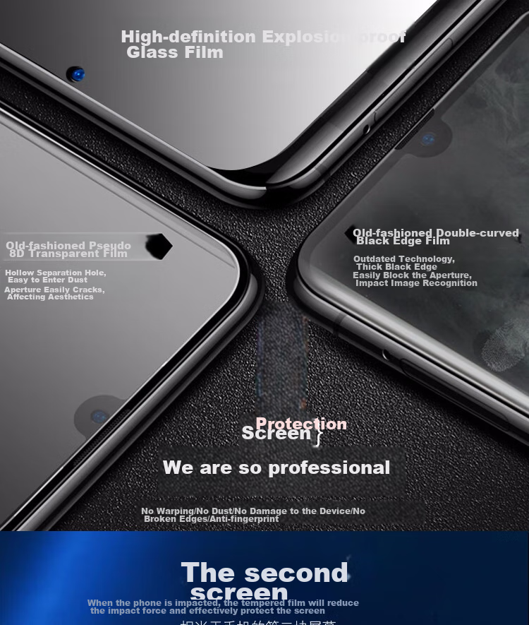 ESCASE Huawei Honor 30/30S Tempered Glass Screen Protector, Non-Full Coverage, No White Edge, Shatterproof [High Definition] 2