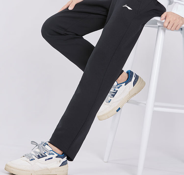 LI-NING Men's Jogger Pants Breathable Knit Comfortable Casual Running Fitness Loose Sports Trousers 8