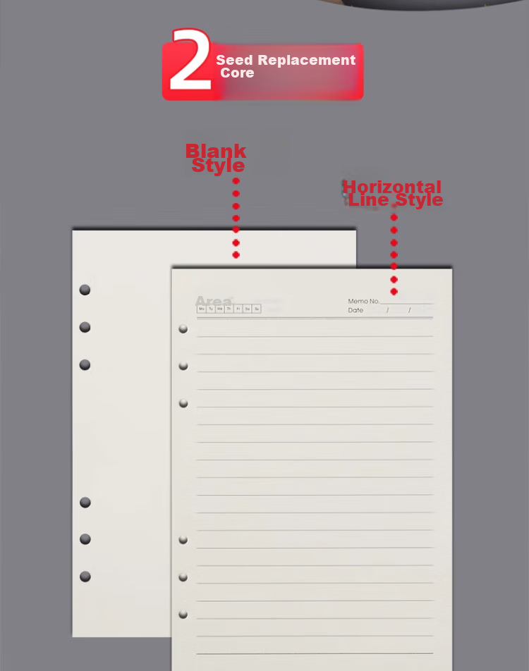 Xutong A4 Loose-Leaf Paper, 100g Weight, 80 Sheets/160 Pages, Suitable for 4-Ring Notebooks, Blank Thickened Replacement Inner Pages, Customizable 2