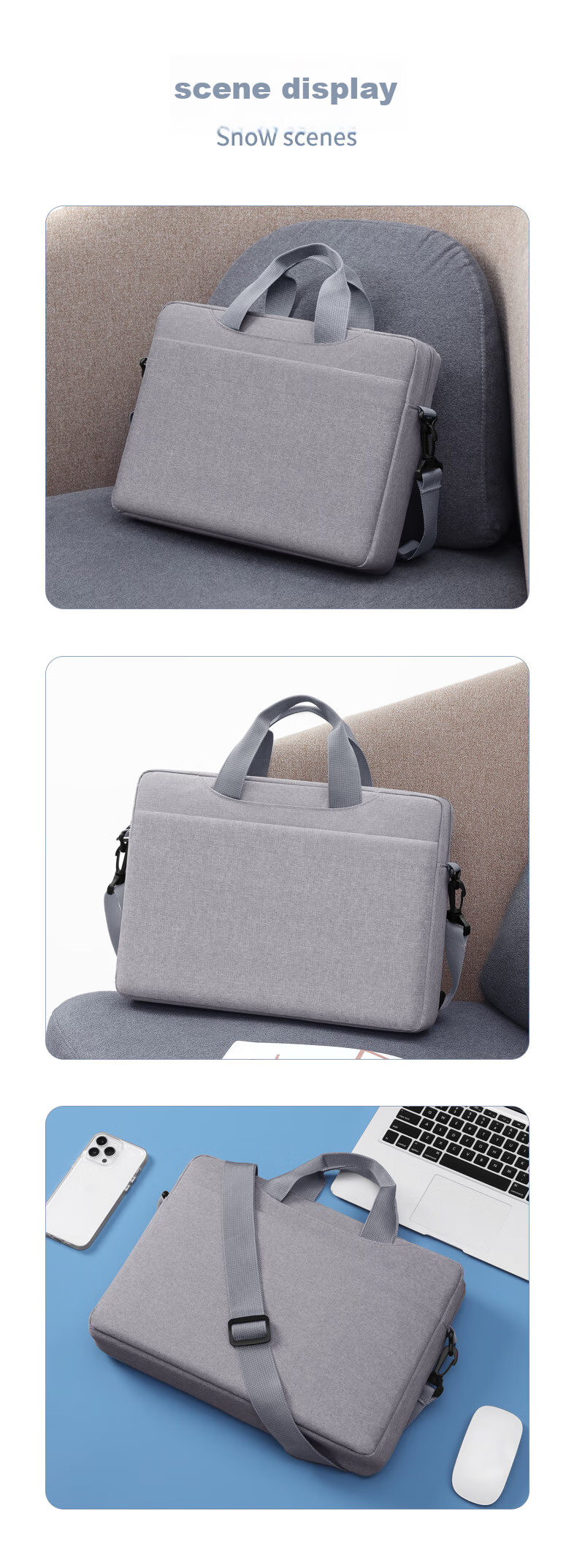 BUBM Laptop Bag, Handheld 14-Inch, Suitable for Men, Compatible with Apple MacBook And Huawei Laptops, Business Travel Computer Sleeve 13