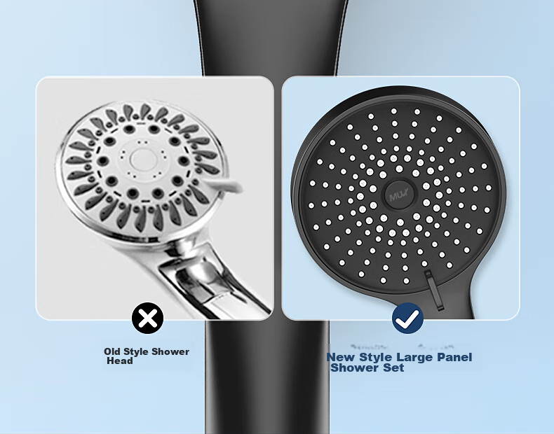 Muvi High-Pressure Shower Head Set, Complete Spray Kit, Bath Shower Head with Hose, High-Pressure Bathroom Handheld Shower Head 7