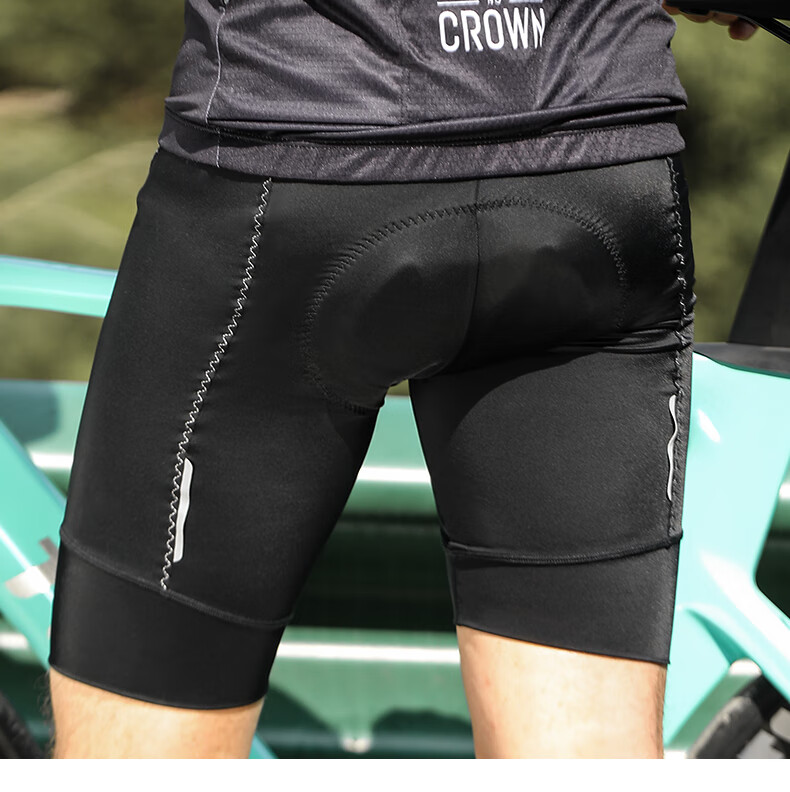 Tasiduizhang Summer Bicycle Riding Shorts for Men And Women, Mountain And Road Bike 3D Shock-Absorbing Padded Shorts, Black, 2XL 13