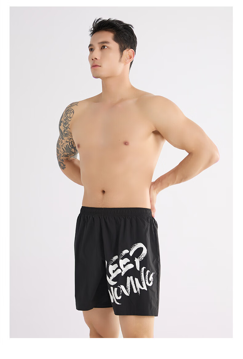 ANTA Men's Swim Trunks, Anti-Embarrassment Double-Layer Quick-Dry Swimming Trunks, 2024 New Swimwear, Hot Spring Swimming Gear, 3XL 6