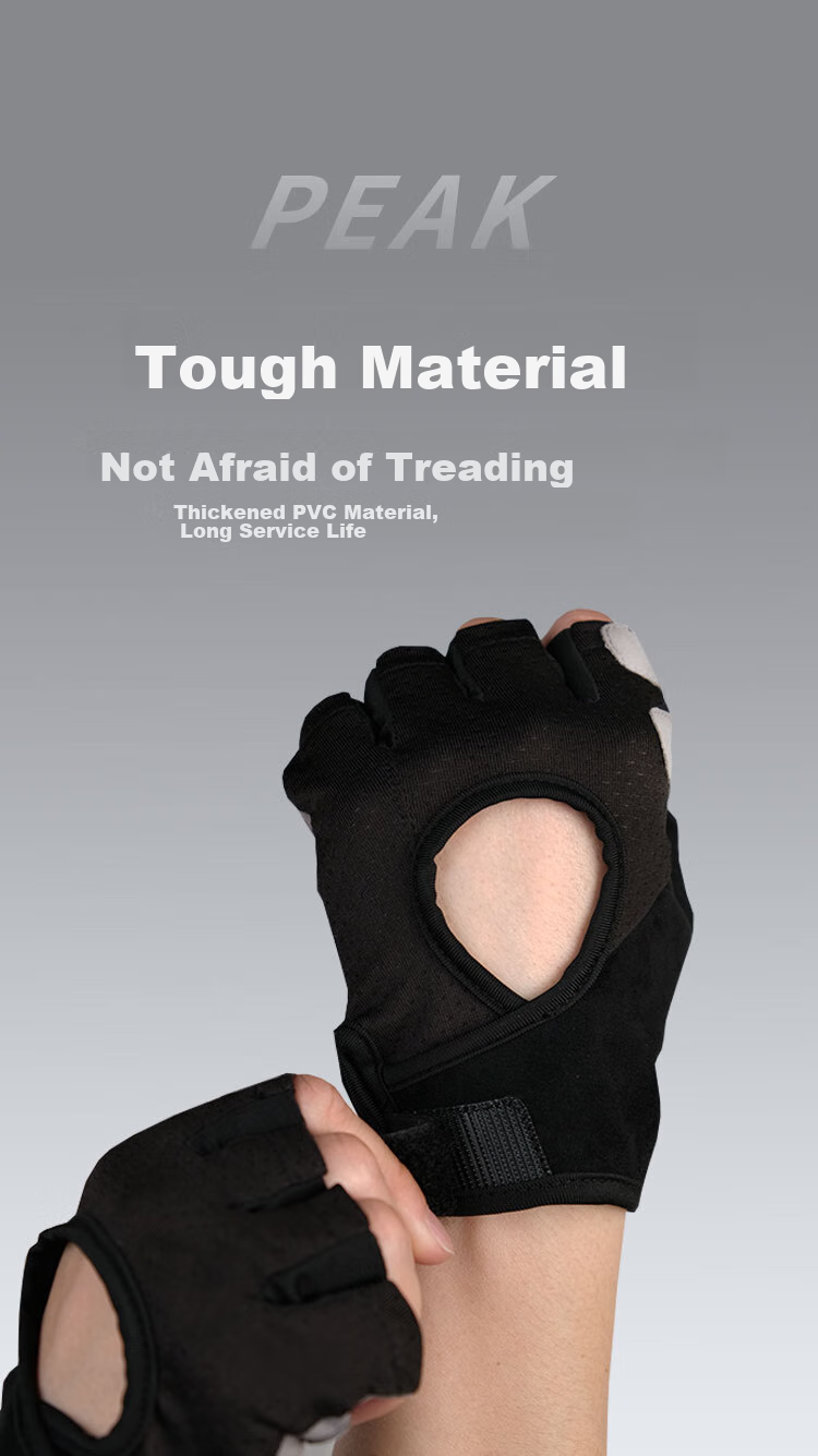 PEAK Cycling Fingerless Gloves for Men And Women, Summer Road And Mountain Bike Riding Anti-Slip Gloves, Light Pink, Size M 7