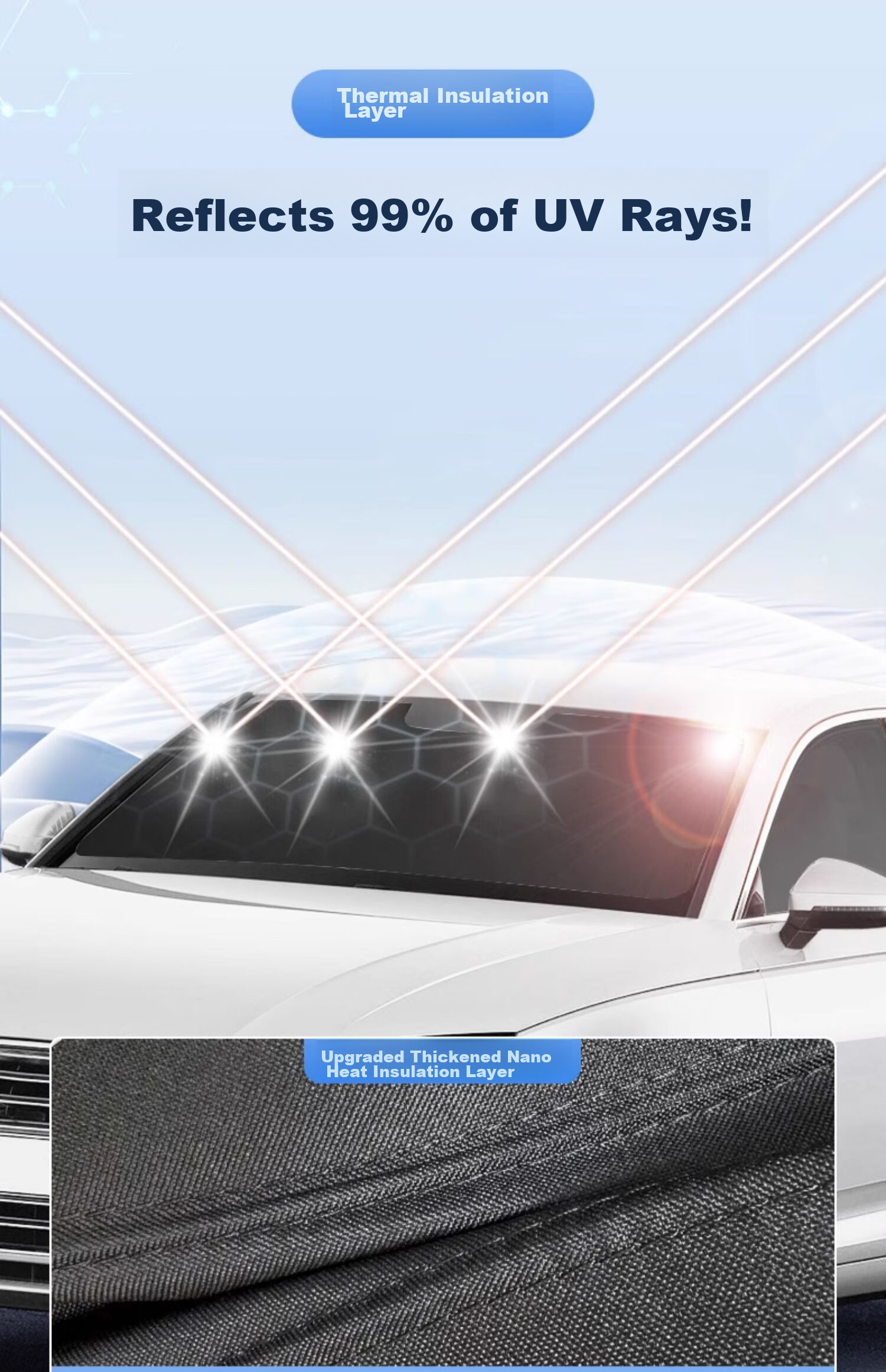 Boergai Dedicated L8 Car Sunshade, In-Car Privacy Curtain, Window Sunshade, Car Sun Protection And Heat Insulation Modification Accessories 3
