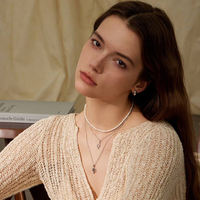 Arsis Simple Letter Pendant Necklace for Women, S925 Silver Collarbone Chain, Birthday Gift for Girlfriend, Letter M