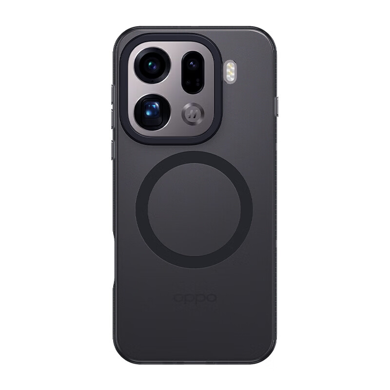 ESCASE Чехол для OPPO Find X9 Pro, магнитный, полнопокрывающий, матовый, полупрозрачный, с мягкими краями, противоударный, противоскользящий, защищающий от отпечатков пальцев, простой черный, унисекс