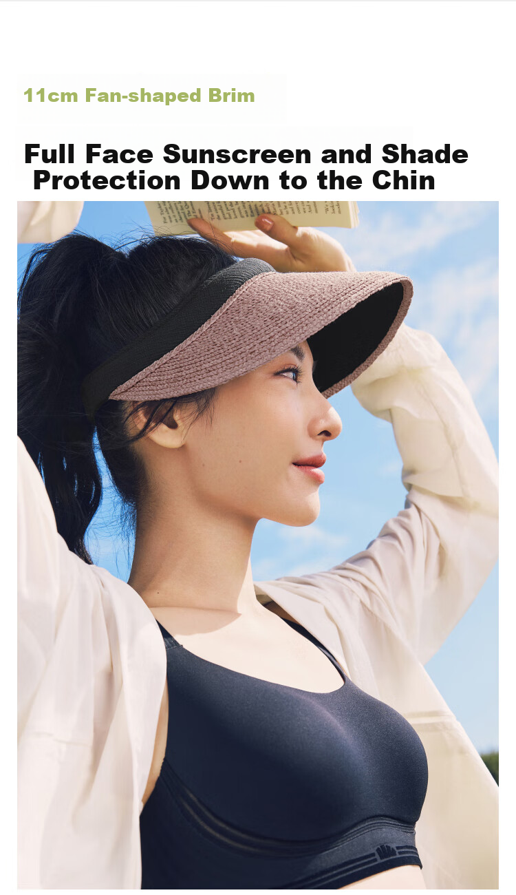 Beneunder Sun Hat, Straw Hat, UV Protection Hat for Women, Sun Visor Cap, Black Gel BM562, Grass And Brow 12