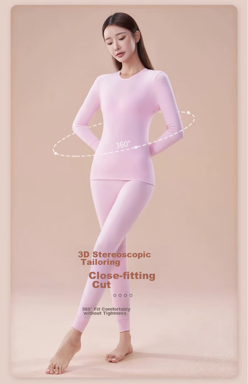 LangSha Women's Autumn Underwear Set, 100% Pure Cotton, 7A Antibacterial And Anti-Mite, Thin Cotton Thermal Underwear 11