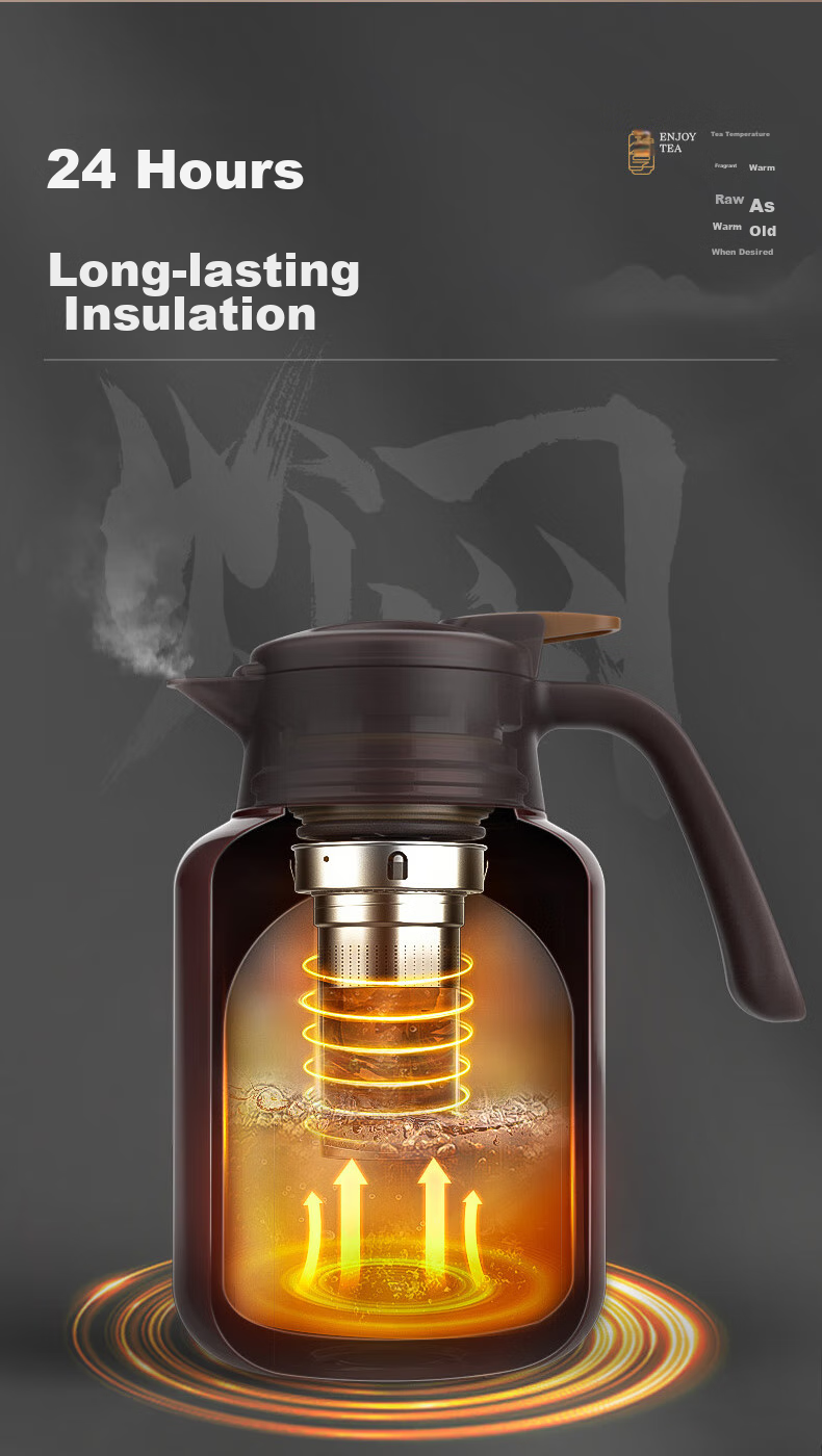 SUPOR Thermal Tea Pot, Home Use Tea Infuser, Large Capacity Water Kettle, 316L Stainless Steel Hot Water Pot, Father's Day Gift 4