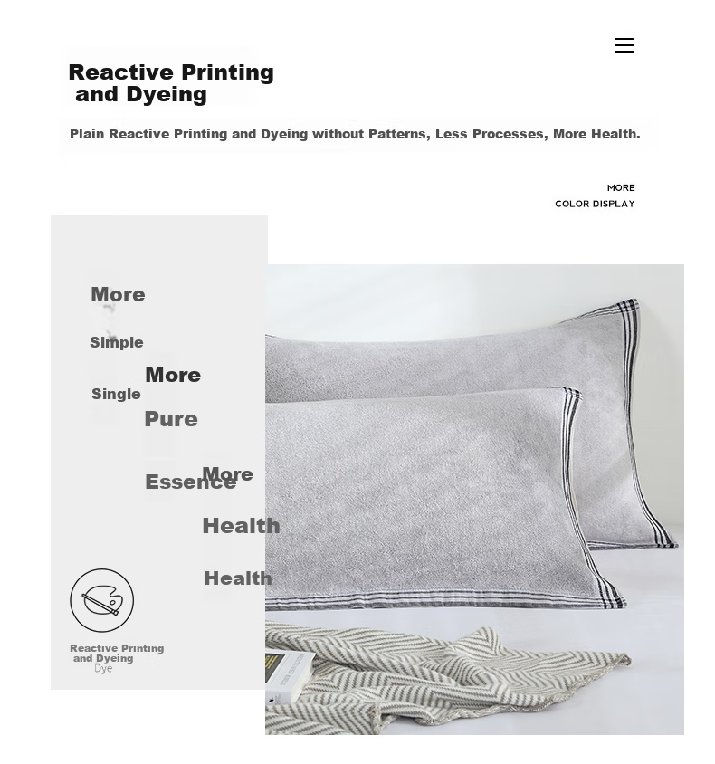 Zhuyibai Bamboo Fiber Class A Skin-Friendly Sweat-Absorbing Pillowcase Pair, Adult Pillowcases Two-Pack, 50*72cm, Pink*1+Gray*1 6