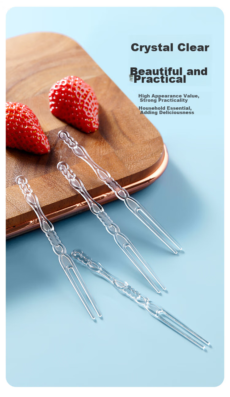 MARYYA Fruit Forks, 200 Pieces, Disposable Food Grade Dessert Forks for Children's Cake And Snacks 6