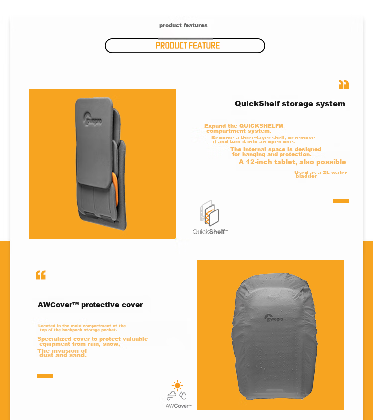 LOWEPRO Photo Active BP 300 AW Pulsar Series Large Outdoor DSLR Camera Backpack for Canon Sony Digital Mirrorless Cameras Men Black Blue LP37253-PWW 5