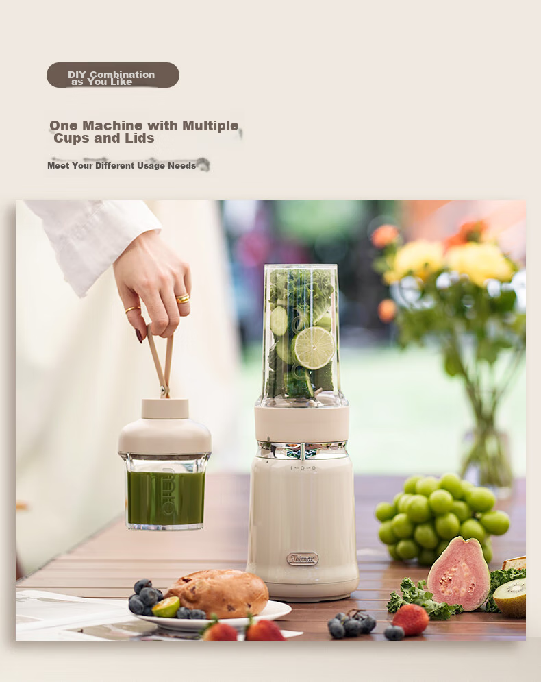 Thimax 15-Second Light Meal Kilowatt Blender, Home Small Multifunctional Food Processor, Fully Automatic High-Power Juicer [0.7L+0.3L Dual Cups] 3455 Meters 11