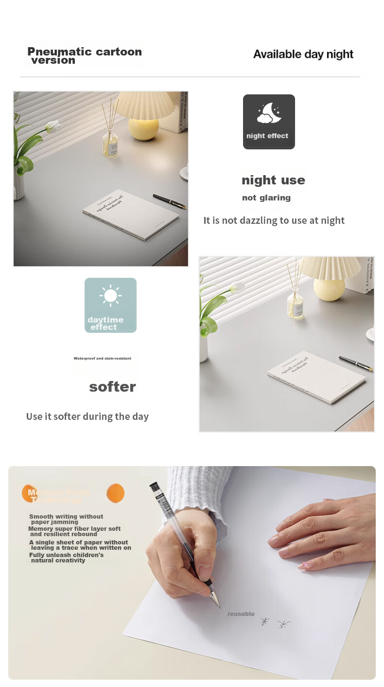 Gusi Desk Pad, Study Table Protector, Writing Mat, Children's And Student-Specific Office Desk Pad, Dormitory And College Student Desktop Mat 11