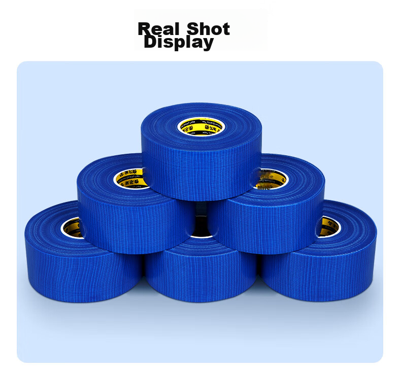 Mileqi Strong Adhesive Baseboard Tape, High Adhesion, Wear-Resistant, Waterproof, Windproof, Single-Sided Floor Covering, Renovation Masking, Carpet Fixing, No Residue Left, Hand-Tearable, Blue - 48mm Wide * 50 Meters [1 Roll] 10