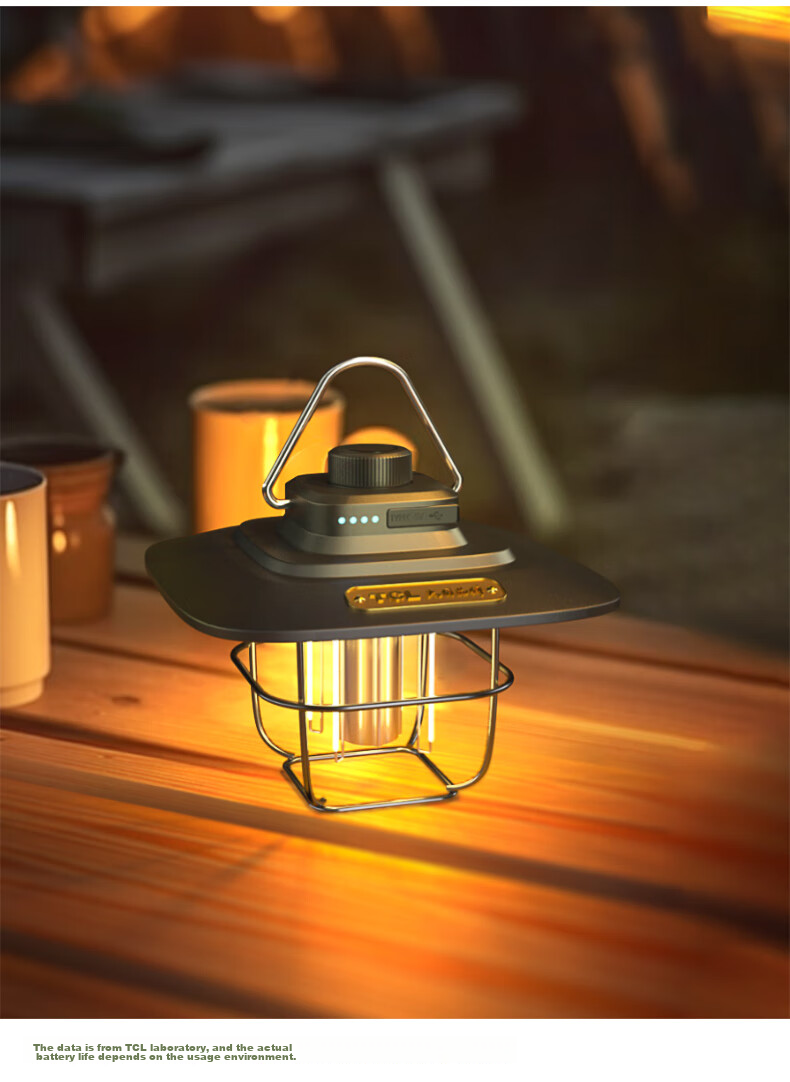 TCL Outdoor Camping Light, Retro Atmosphere Lamp, Long-Lasting Battery Life, Tent Lighting, LED Hanging And Handheld Lamp 5
