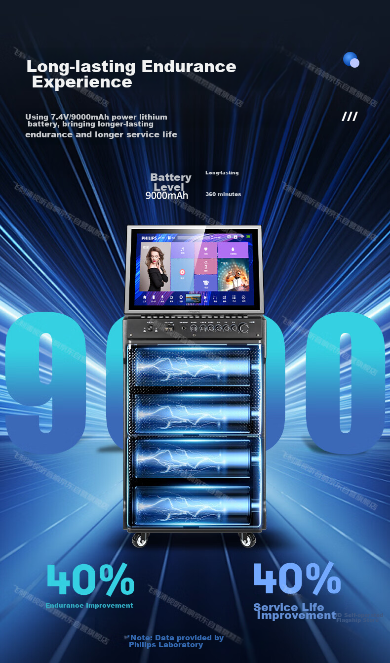 PHILIPS Square Dance Speaker with Display Screen Video Karaoke Machine All-In Home Karaoke System KTV Speaker Set Outdoor Singing Bluetooth Smart Speaker SD289D 13