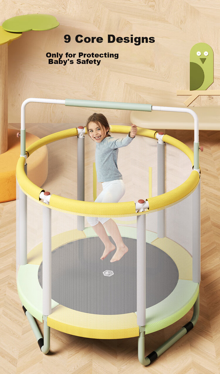 JD Original Trampoline with Enclosure, Indoor Bouncy Bed for Children And Babies, Home Fitness Exercise Equipment 4