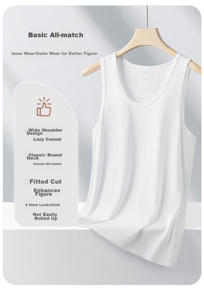 Yiershuang [100% Cotton, 3-Pack] Men's Ribbed Pure Cotton Sports Tank Top Undershirt 2