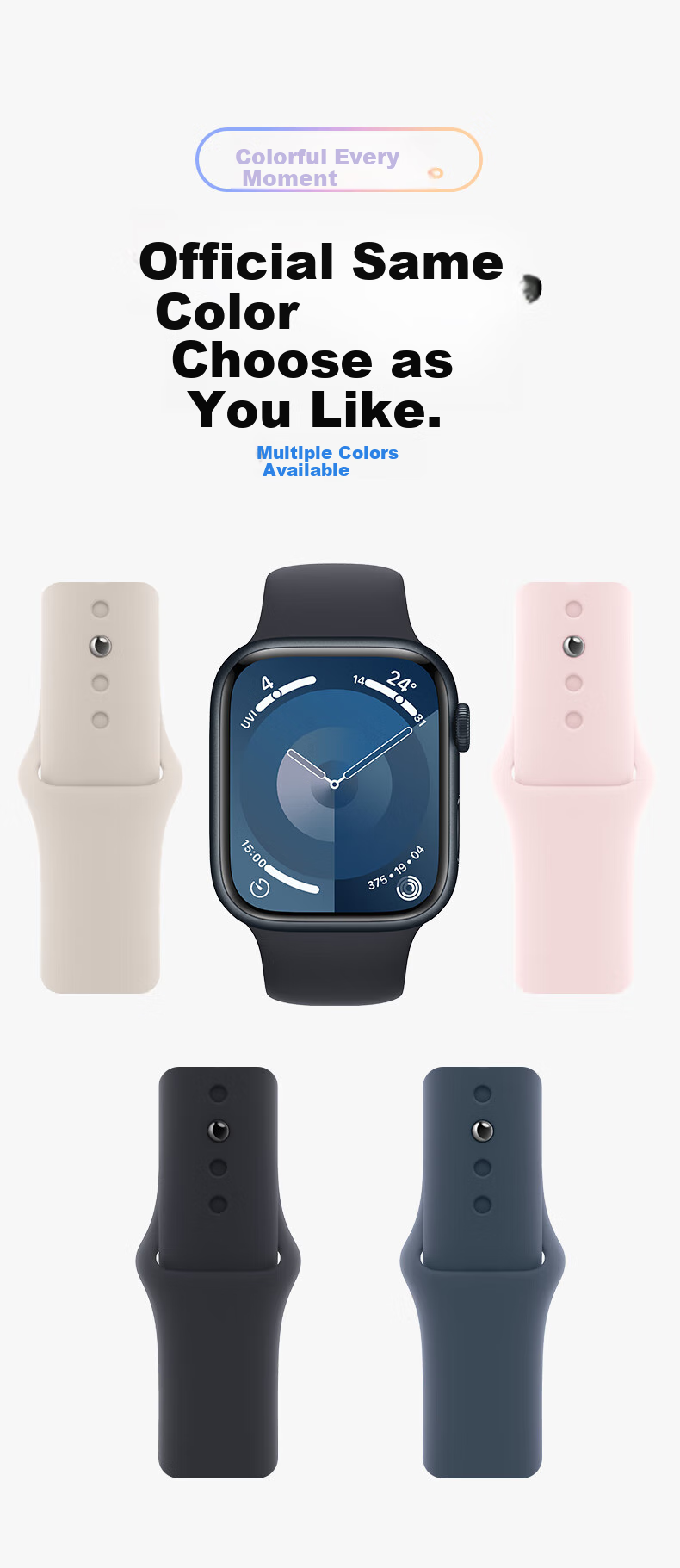 Mashi Compatible with Apple Watch Bands for Apple Watch/Ultra4/3/2/iWatch S12/11/10/9/8/7/6/SE, Sports Silicone Skin-Friendly Autumn And Winter Wristband 2