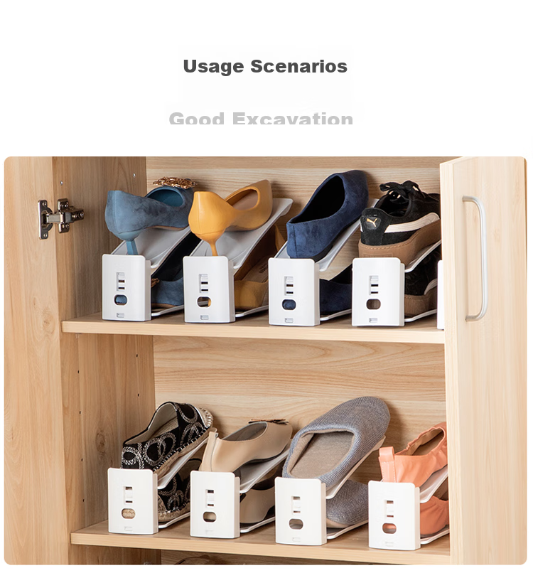 Daisy Leaf Space-Saving Shoe Storage Organizer, Double-Layer Shoe Rack, Thickened Adjustable Shoe Cabinet Shelf for Indoor Storage 6