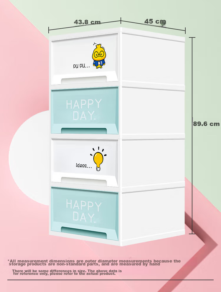 Xitianlong, No-Installation Storage Cabinet, Simple Wardrobe, Bedside Table, Children's Snack And Toy Storage Cabinet, 4-Tier Bird-Shaped Desig 7