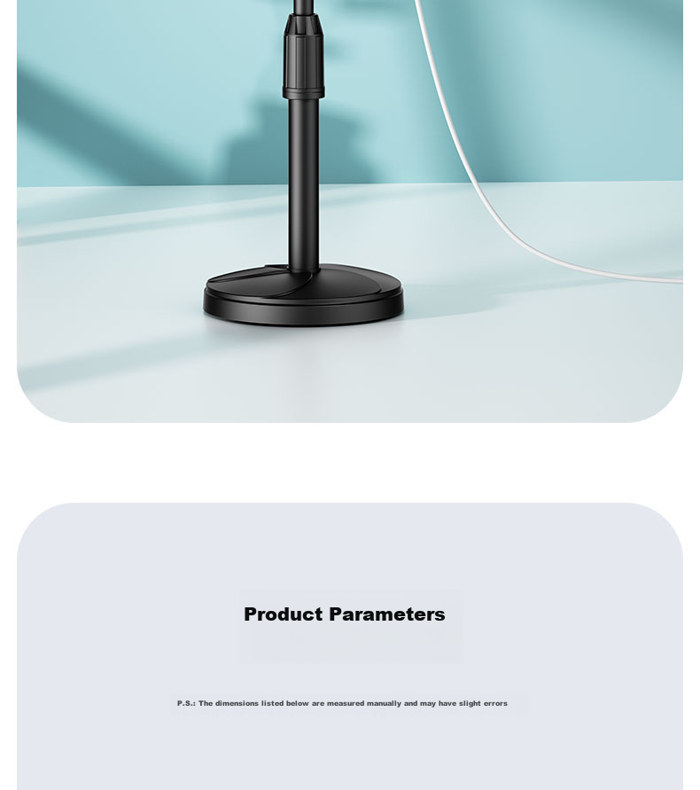 Earlymen EM-131 Mobile Phone Live Streaming Stand, Desktop Selfie Adjustable Extendable Lazy Stand, Office Student Dorm Bedroom Online Class Watch TV Gadget, Universal Phone Holder 17