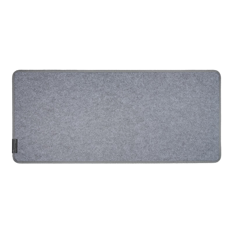 EXCO Edge-Locked Felt Mouse Pad, Extra Large Computer Desk Mat, Office Gaming Wear-Resistant Non-Slip Rubber Base Thickened Desk Pad, E-Sports Keyboard Mat, 900*400mm, Dark Gray 0383