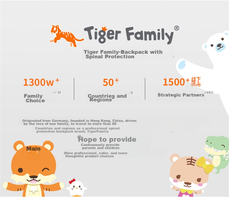 TigerFamily Primary School Backpack for Grades 1-3, Spine Protection And Load Reduction Children's Backpack, Double Shoulder Bag 25