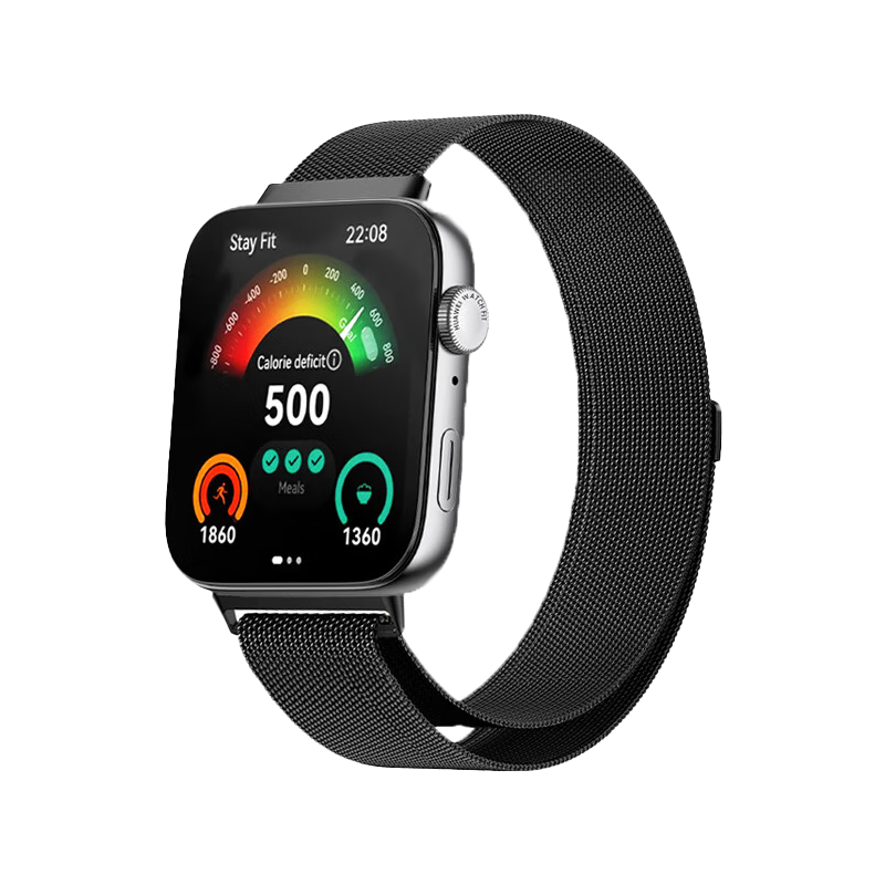 CangHua Compatible with Huawei Fit4 Watch Band Milanese Magnetic Strap for Watch Fit3/fit4/fit4Pro/fit5/fit5Pro, Suitable for Women And Men, Summer Metal Band