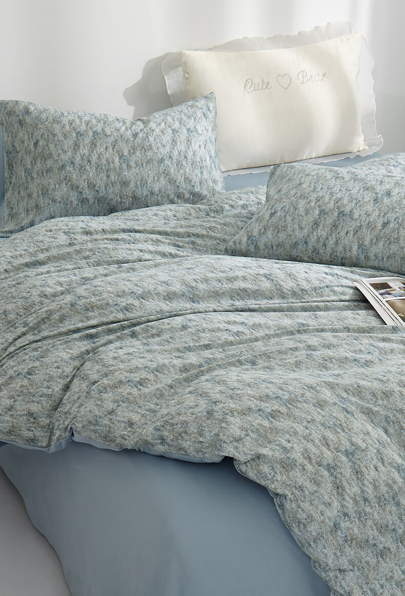 Hengyuanxiang All-Cotton Four-Piece Set, Class A Knitted Nai Tei Cotton, 100% Pure Cotton Bedding Set, Mijing 2*2.3m 10
